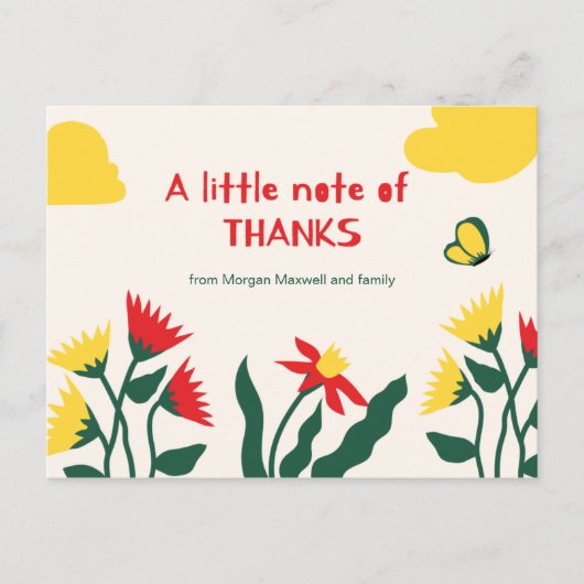 Personalisiert - Niedlicher persönlicher Dank Postkarte (Vorderseite)