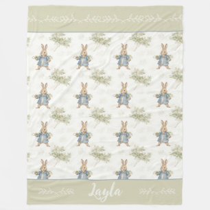 Personalisiert Niedlicher Peter Rabbit Baby Fleecedecke