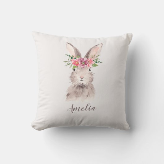 Personalisiert Niedliches Bunny Kissen (Vorderseite)