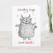 Personalisiert/ Niedliches Monster/ Schläge und Li Karte (Vorderseite)