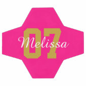 Personalisiert Niedliches Rosa Fußball (Flach)