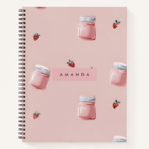 Personalisiert Niedliches Rosa Strawberry Jar Must