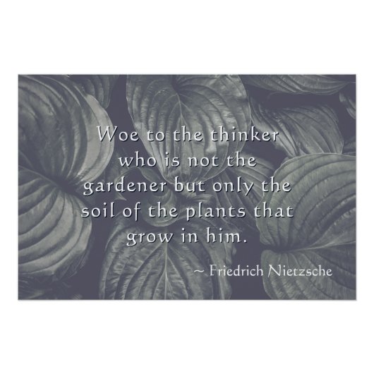 Personalisiert Nietzsche Hosta Blätter Poster (Vorderseite)