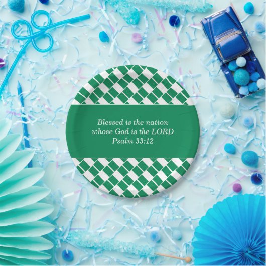 Personalisiert NIGERIA FLAG Christlich Pappteller (Party)