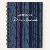 Personalisiert Night Woods Dream Journal Notizblock (Vorderseite)