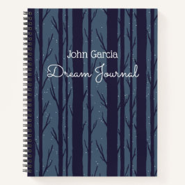 Personalisiert Night Woods Dream Journal Notizblock