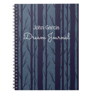 Personalisiert Night Woods Dream Journal Notizblock