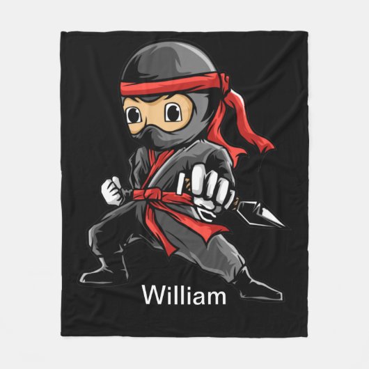 Personalisiert Ninja Fleece Blanket (Vorderseite)