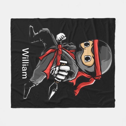 Personalisiert Ninja Fleece Blanket (Vorderseite (Horizontal))