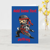 Personalisiert Ninja Warrior Karte (Gelbe Blume)