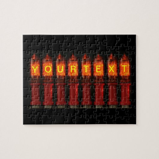 Personalisiert Nixie Tubes Puzzle (Horizontal)