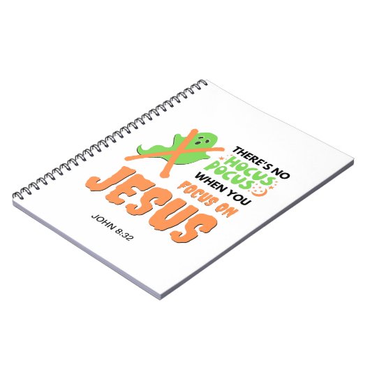 Personalisiert NO HOCUS POCUS Christliches Hallowe Notizblock (Linke Seite)