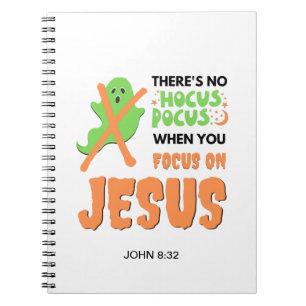 Personalisiert NO HOCUS POCUS Christliches Hallowe Notizblock