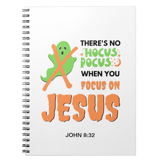 Personalisiert NO HOCUS POCUS Christliches Hallowe Notizblock (Vorderseite)