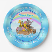 PERSONALISIERT, Noahs Ark Paper Teller. 3 Größe Pappteller (Vorderseite)