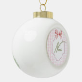 Personalisiert Nora Baby Girl Kinderzimmer Bow&Gin Keramik Kugel-Ornament (Links)