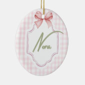 Personalisiert Nora Baby Girl Kinderzimmer Bow&Gin Keramik Ornament (Rechts)