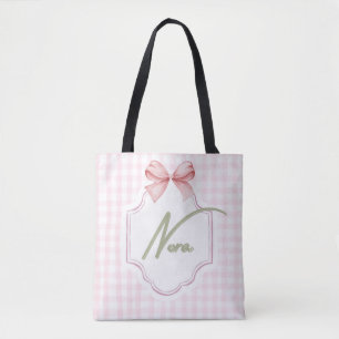 Personalisiert Nora Baby Girl Kinderzimmer Bow&Gin Tasche