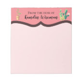 Personalisiert Notepad Bohemisch Cactus succulents Notizblock (Vorderseite)