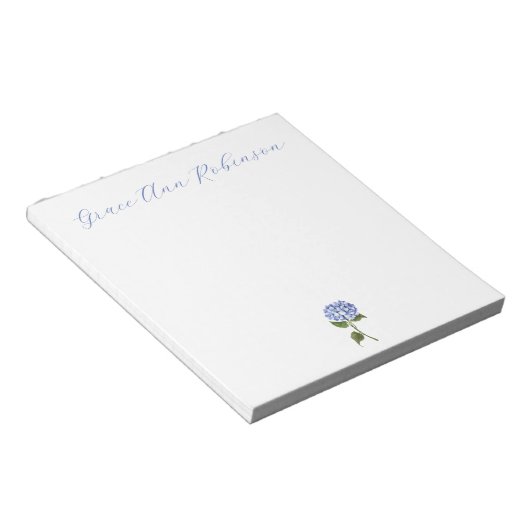 Personalisiert Notepad Classy Hydrangea Notizblock (angewinkelt)