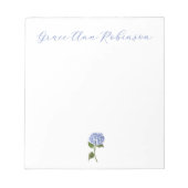 Personalisiert Notepad Classy Hydrangea Notizblock (Vorderseite)