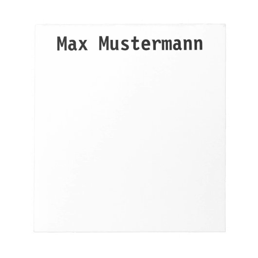 personalisiert notizblock (Vorderseite)