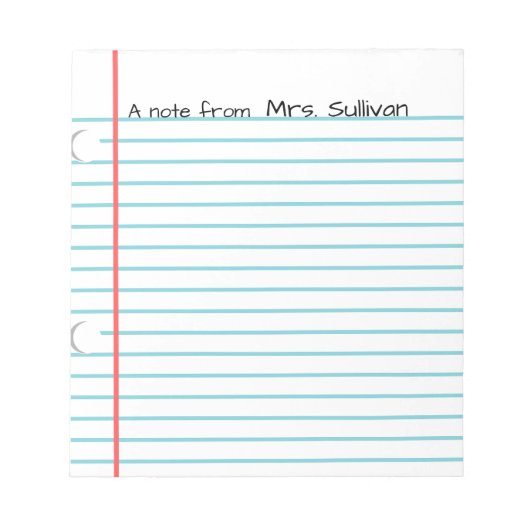 Personalisiert Notizblock (Vorderseite)