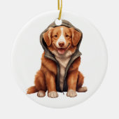 Personalisiert Novia Scotia Duck Tolling Retriever Keramik Ornament (Vorne)