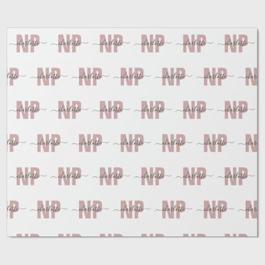 Personalisiert NP Nurse Practitioner Abschluss Chi Geschenkpapier (Flach)