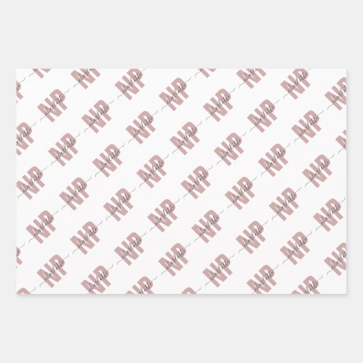 Personalisiert NP Nurse Practitioner Abschluss Chi Geschenkpapier Set (Vorderseite 2)