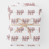 Personalisiert NP Nurse Practitioner Abschluss Chi Geschenkpapier Set (Beispiel)