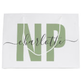 Personalisiert NP Nurse Practitioner Abschluss Chi Große Geschenktüte (Vorderseite)