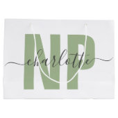 Personalisiert NP Nurse Practitioner Abschluss Chi Große Geschenktüte (Rückseite)