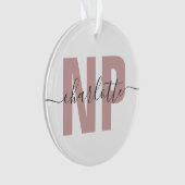 Personalisiert NP Nurse Practitioner Abschluss Chi Ornament (Vorderseite)