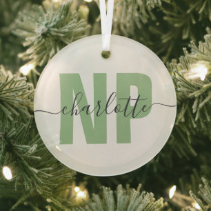 Personalisiert NP Nurse Practitioner Abschluss Chi Ornament Aus Glas