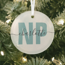 Personalisiert NP Nurse Practitioner Abschluss Chi Ornament Aus Glas