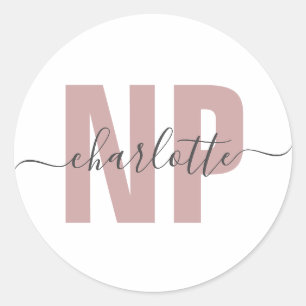 Personalisiert NP Nurse Practitioner Abschluss Chi Runder Aufkleber