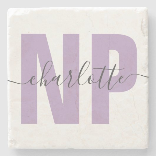 Personalisiert NP Nurse Practitioner Abschluss Chi Steinuntersetzer (Vorderseite)