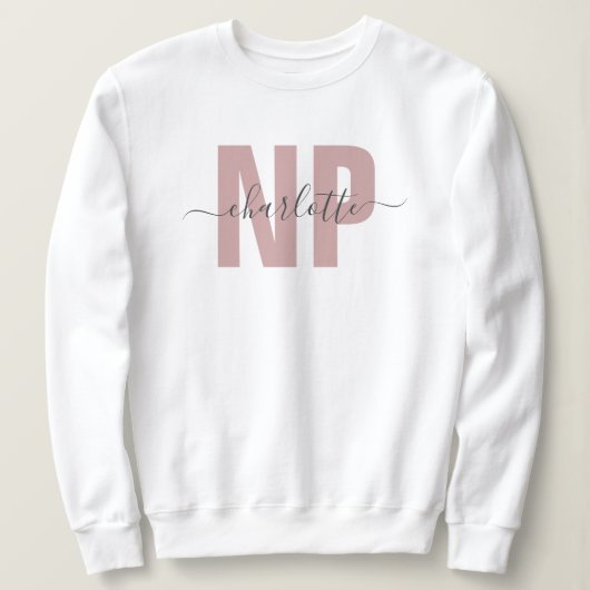 Personalisiert NP Nurse Practitioner Abschluss Chi Sweatshirt (Design vorne)