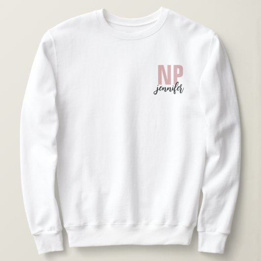 Personalisiert NP Nurse Practitioner Abschluss Sweatshirt (Design vorne)