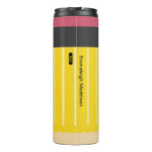 Personalisiert Nr. 2 Bleistift-Lehrer Spaß Thermosbecher (Rückseite)