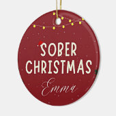 Personalisiert nüchtern keramik ornament (Links)