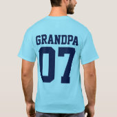 Personalisiert Number Sports Jersey Grandpa T - Sh T-Shirt (Rückseite)