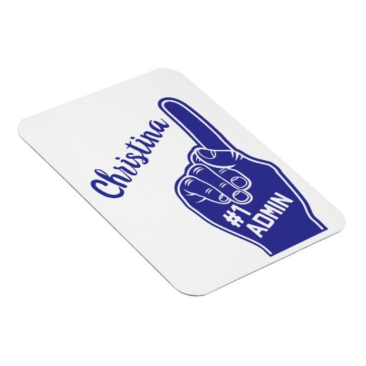 Personalisiert Nummer 1 Admin Foam Finger Magnet (Rechte Seite)