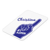 Personalisiert Nummer 1 Admin Foam Finger Magnet (Linke Seite)