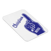 Personalisiert Nummer Eins Boss Foam Finger Magnet (Rechte Seite)