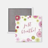 Personalisiert nur atmen Sommer Flora Magnet (Vorderseite/Rückseite)