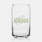 Personalisiert Nur ein Mädchen, das Frösche Lieben Dosenglas (Rückseite)