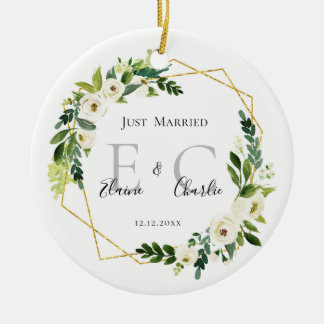 Personalisiert nur verheiratet heißt Mr. & Mrs. Keramik Ornament
