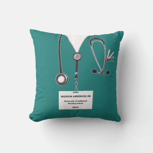Personalisiert Nurse Abschluss Gift Kissen (Vorderseite)